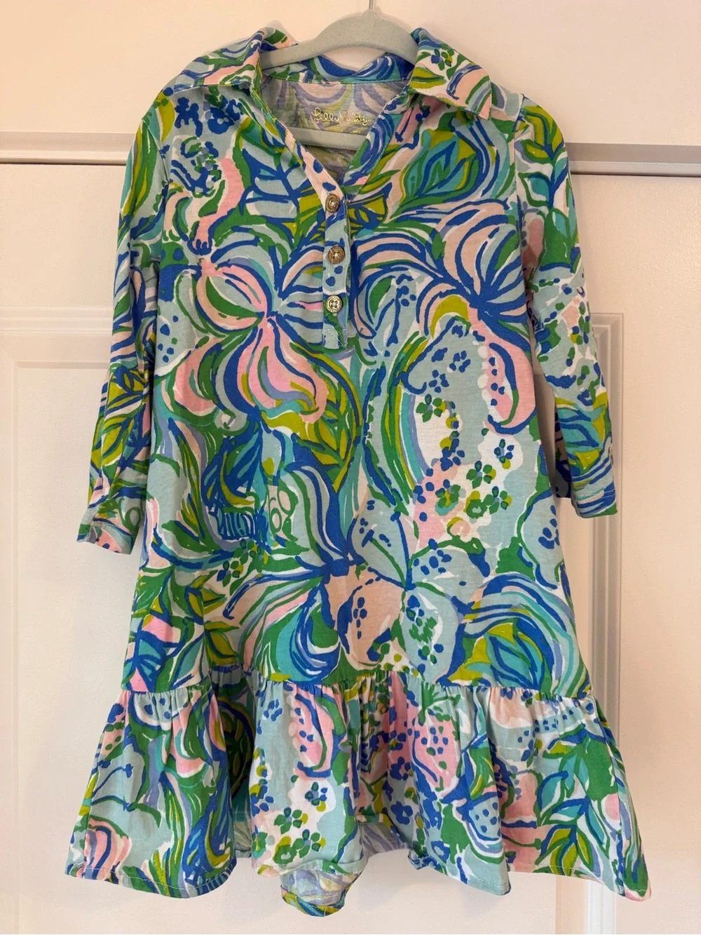 Lilly Pulitzer Amelia Polo Dress in Feline Good Size Small 4-5